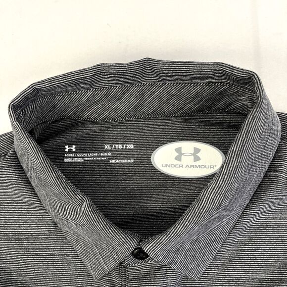 Mens Under Armour Cincinnati Bearcats Short Sleev Polo Shirt Size XL Charcoal - Picture 2 of 8